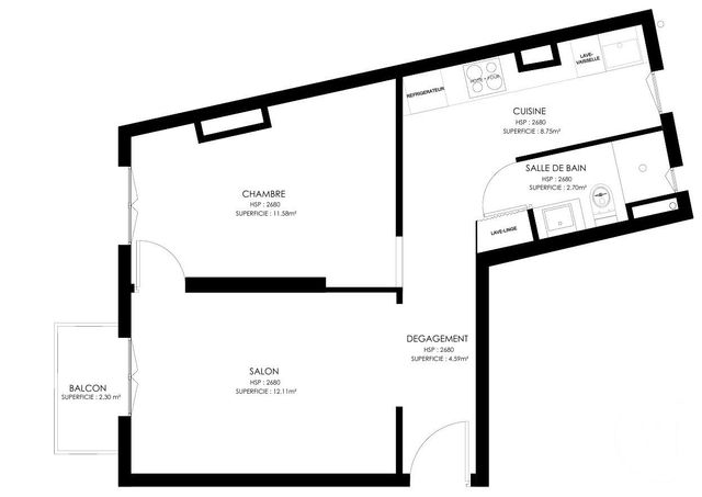 Appartement F2 à vendre - 2 pièces - 39.73 m2 - PARIS - 75019 - ILE-DE-FRANCE - Century 21 Bolivar Jourdain