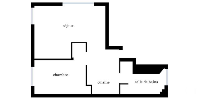Appartement F2 à vendre - 2 pièces - 41.58 m2 - PARIS - 75019 - ILE-DE-FRANCE - Century 21 Bolivar Jourdain