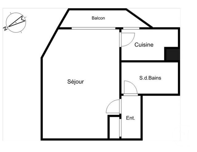 Appartement F1 à vendre - 1 pièce - 33.7 m2 - PARIS - 75019 - ILE-DE-FRANCE - Century 21 Bolivar Jourdain