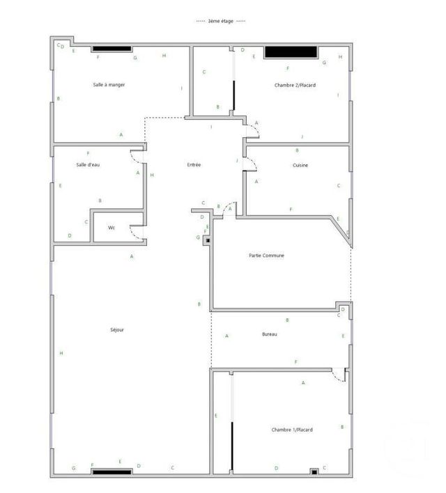 Appartement F5 à vendre - 5 pièces - 93.81 m2 - PARIS - 75019 - ILE-DE-FRANCE - Century 21 Bolivar Jourdain