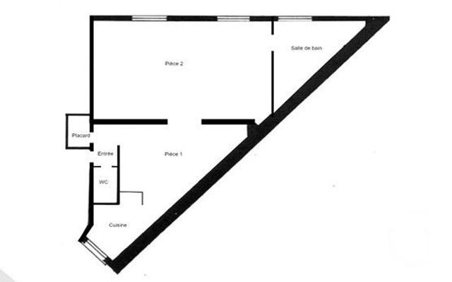 Appartement F2 à vendre - 2 pièces - 35.45 m2 - PARIS - 75019 - ILE-DE-FRANCE - Century 21 Bolivar Jourdain