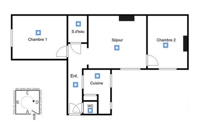 Appartement F3 à vendre - 3 pièces - 49.54 m2 - PARIS - 75020 - ILE-DE-FRANCE - Century 21 Bolivar Jourdain